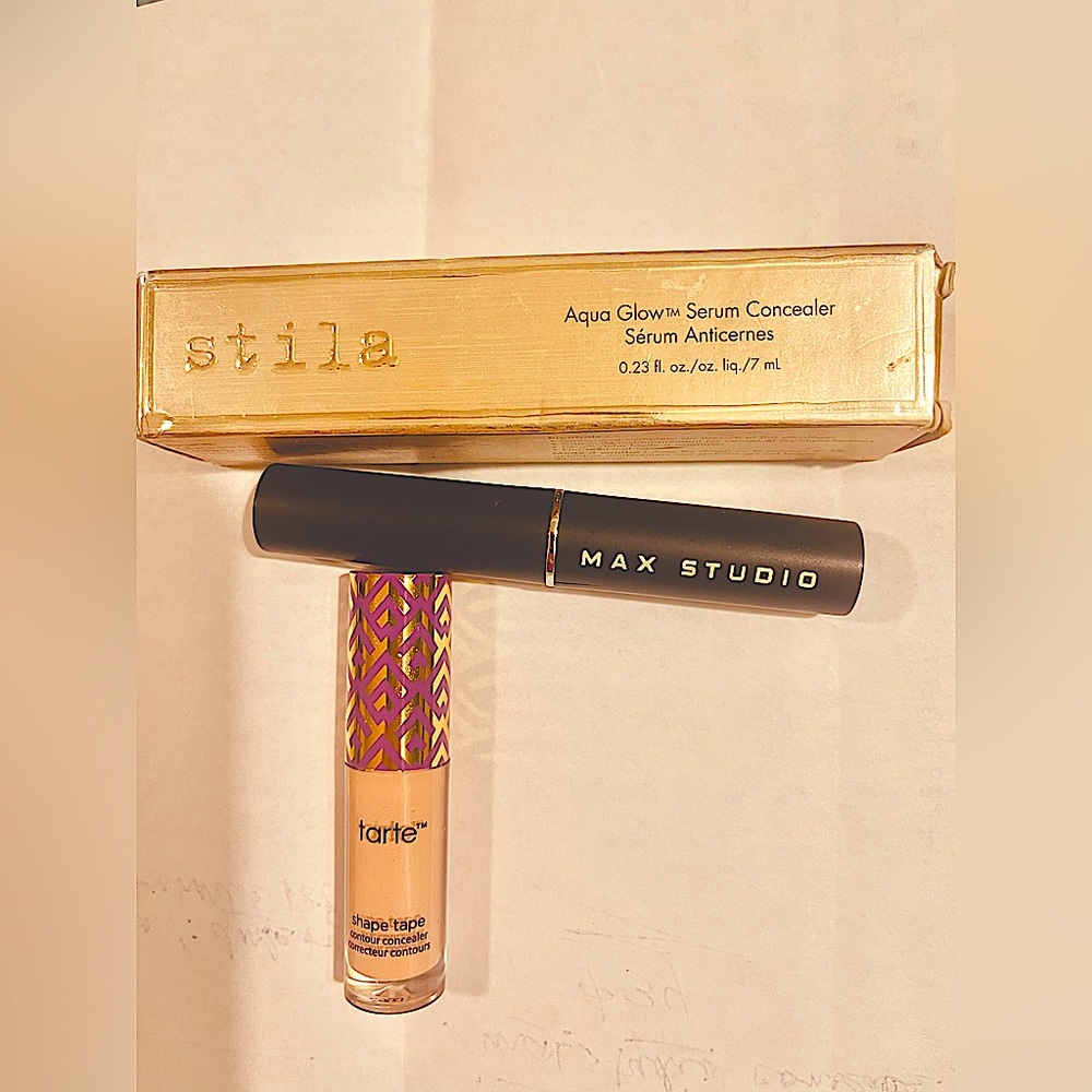 LOT of 3 concealers: tarte/Stila/Max studio New